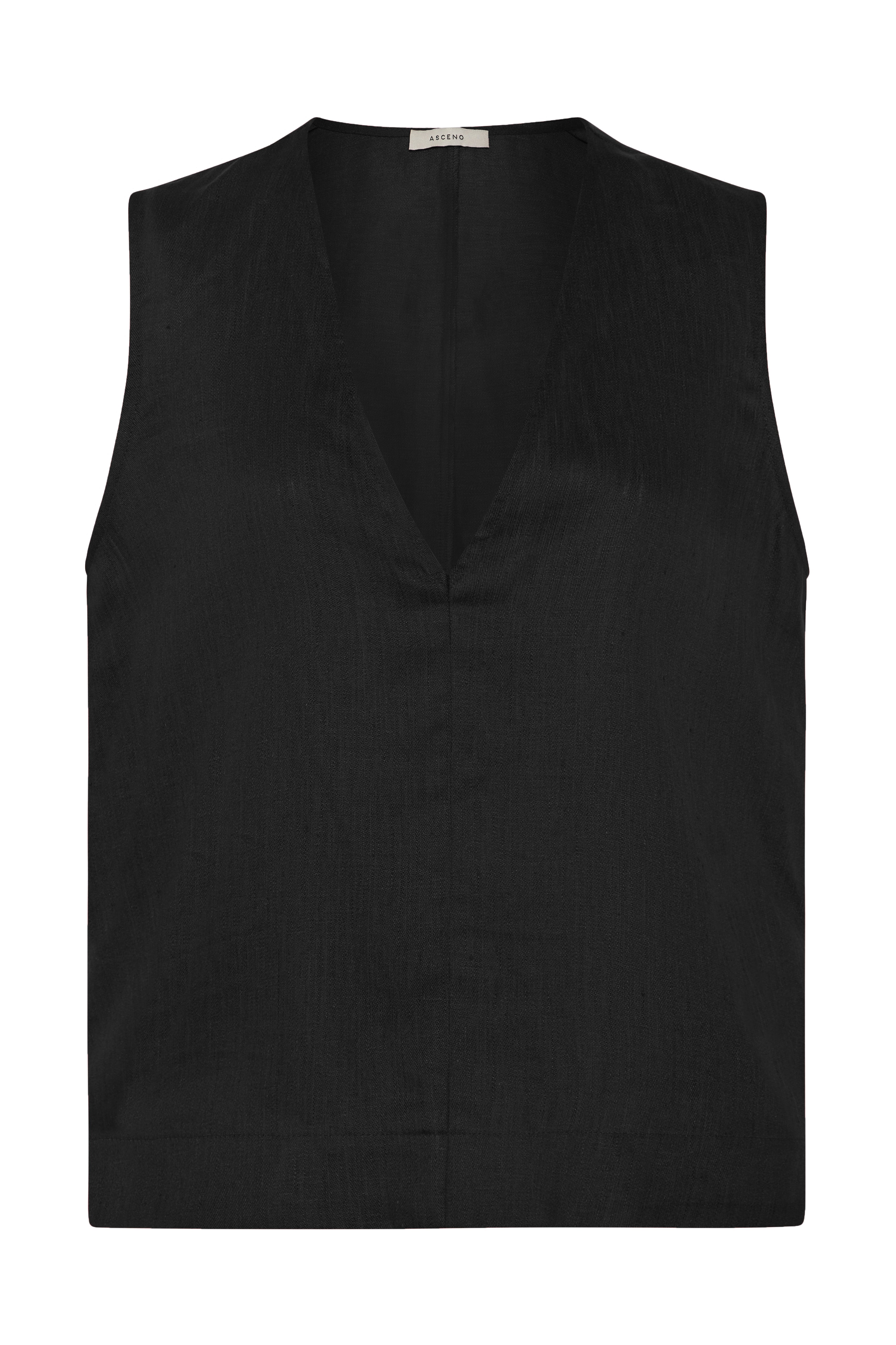 Phoebe Top Black Linen