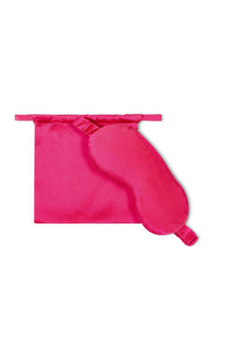 London Eye Mask Hot Pink Silk Charmeuse