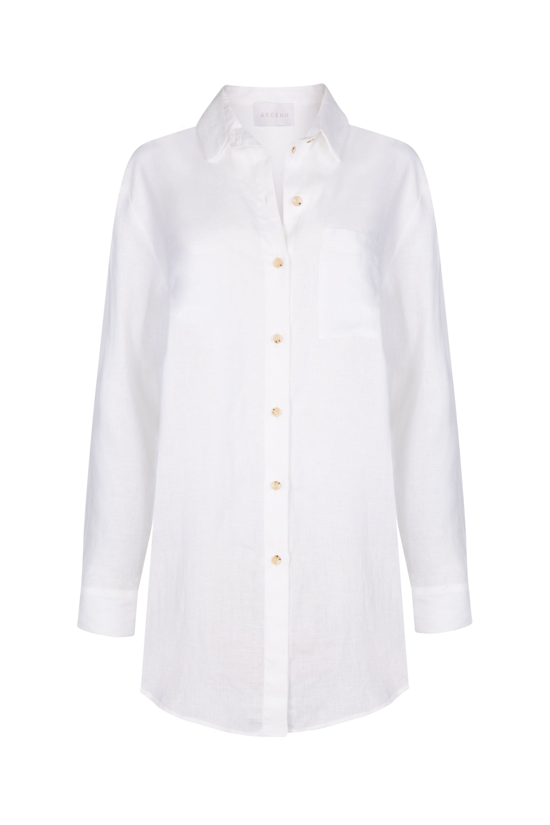 Formentera Oversized Shirt White Organic Linen