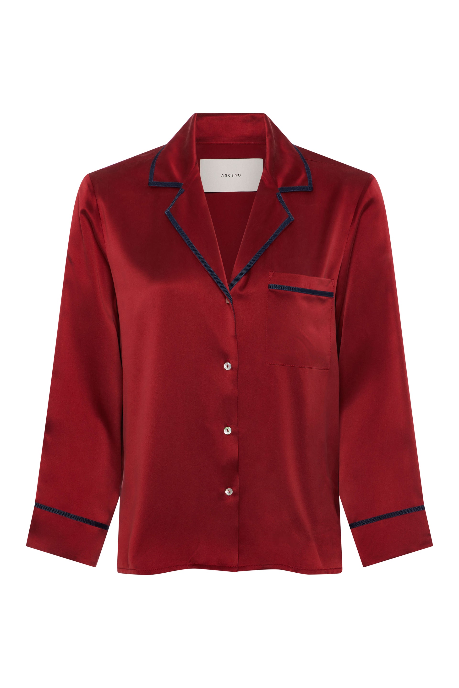 Sydney Pyjama Top Ruby Silk Charmeuse