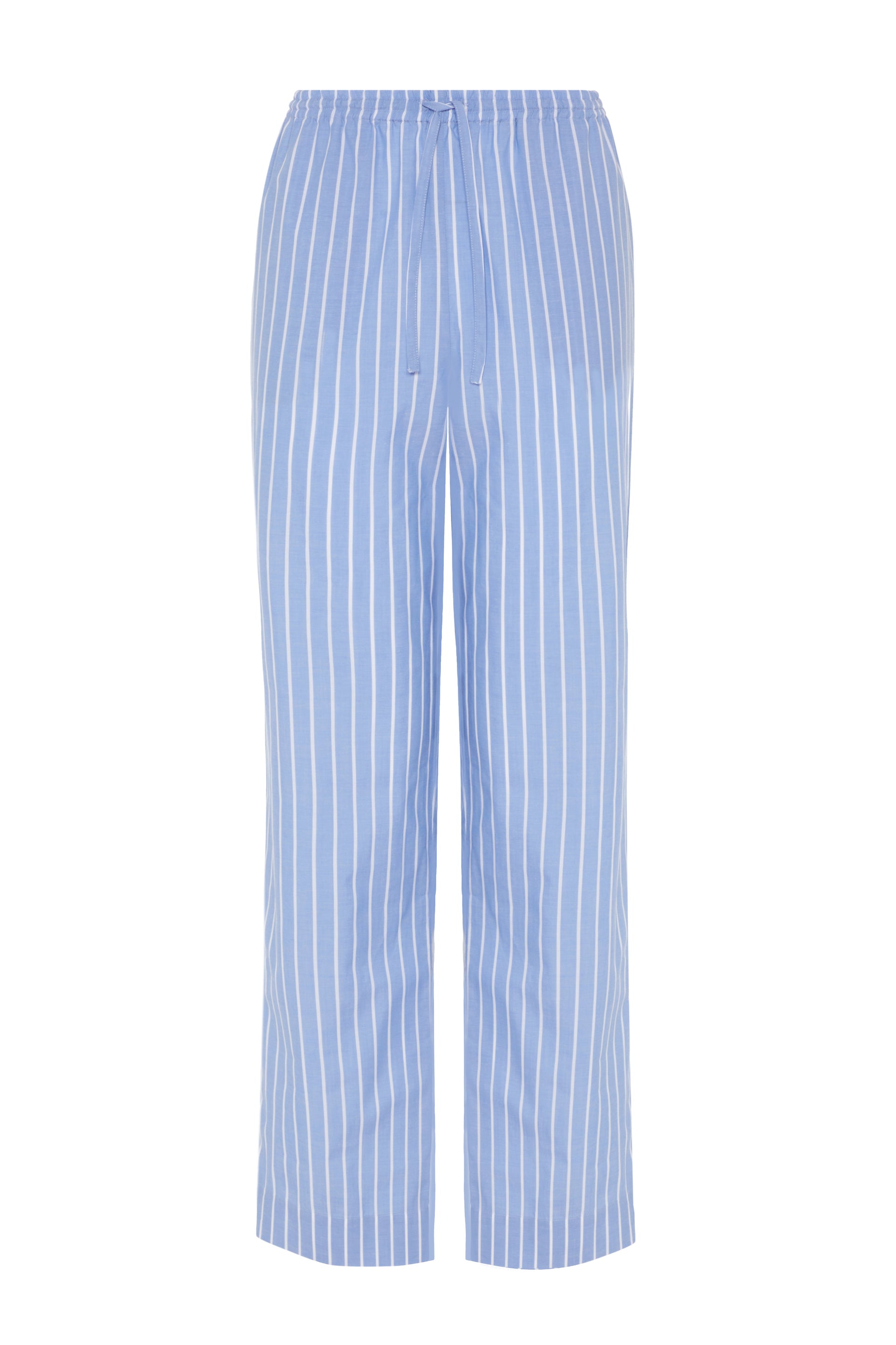 Aurelia Blue & White Stripe Cotton Silk Trouser