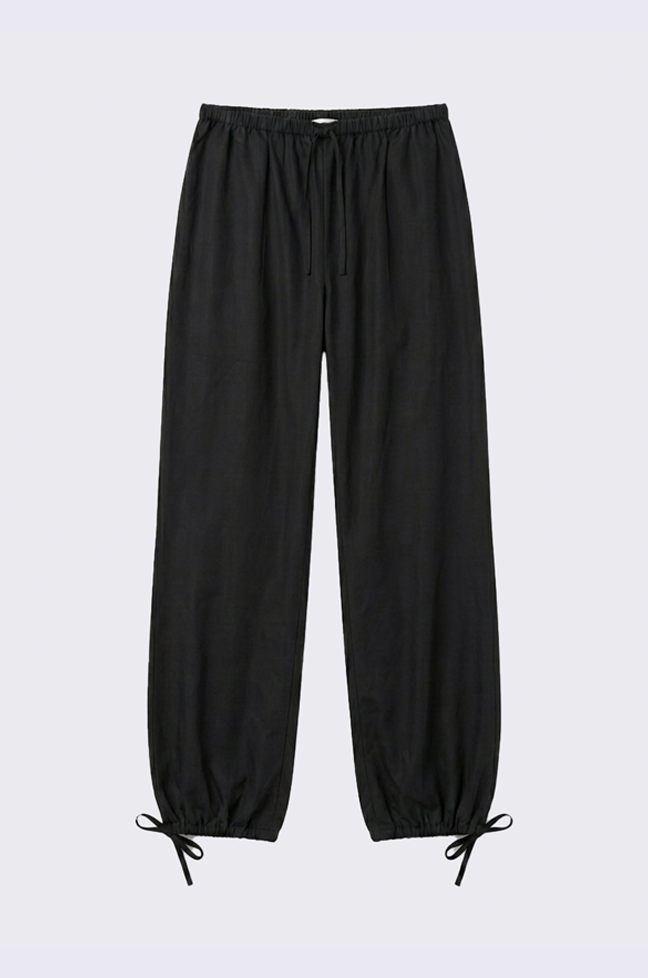 Trouser Black Silk Cotton