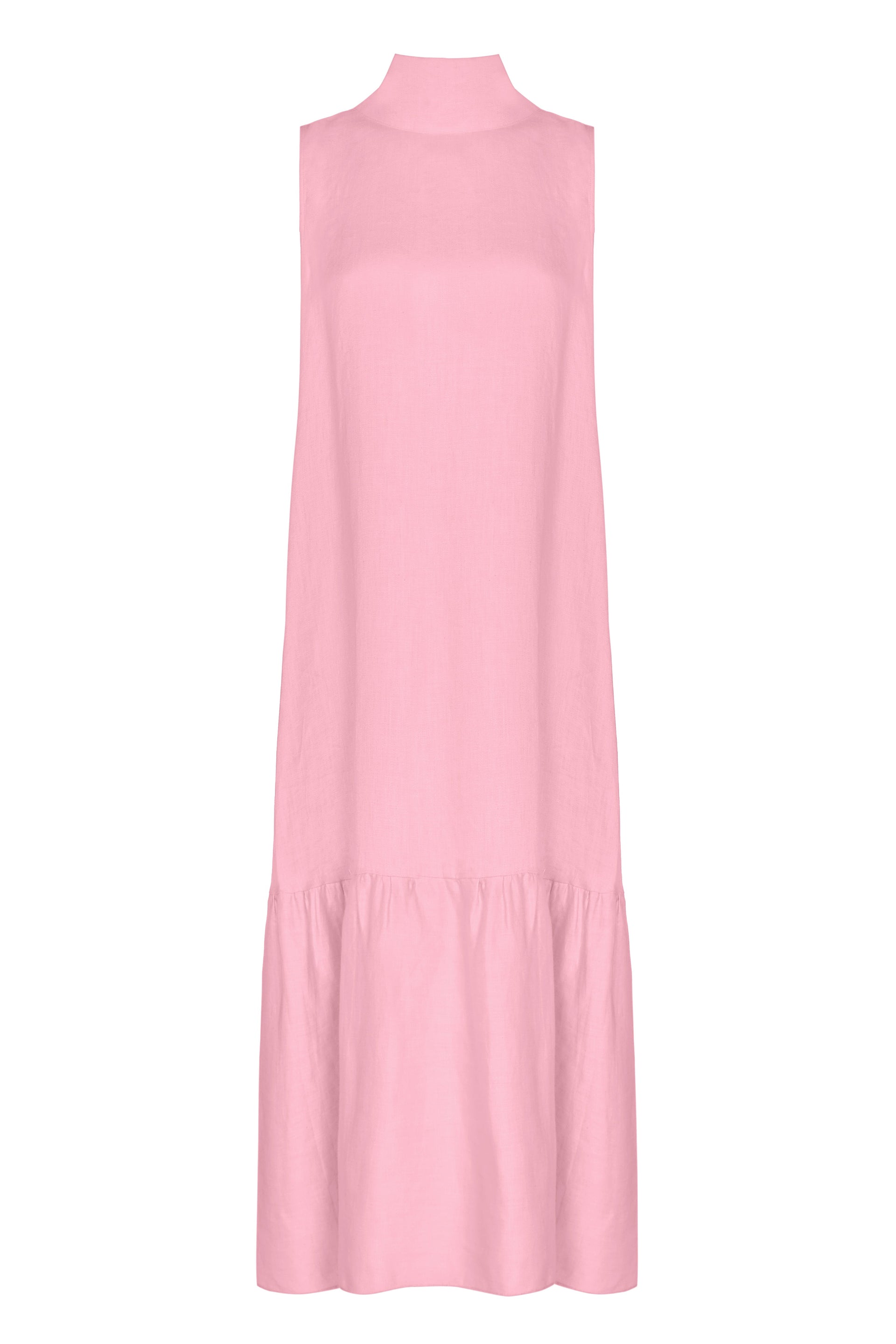 Oslo Bubblegum Heavy Linen Dress