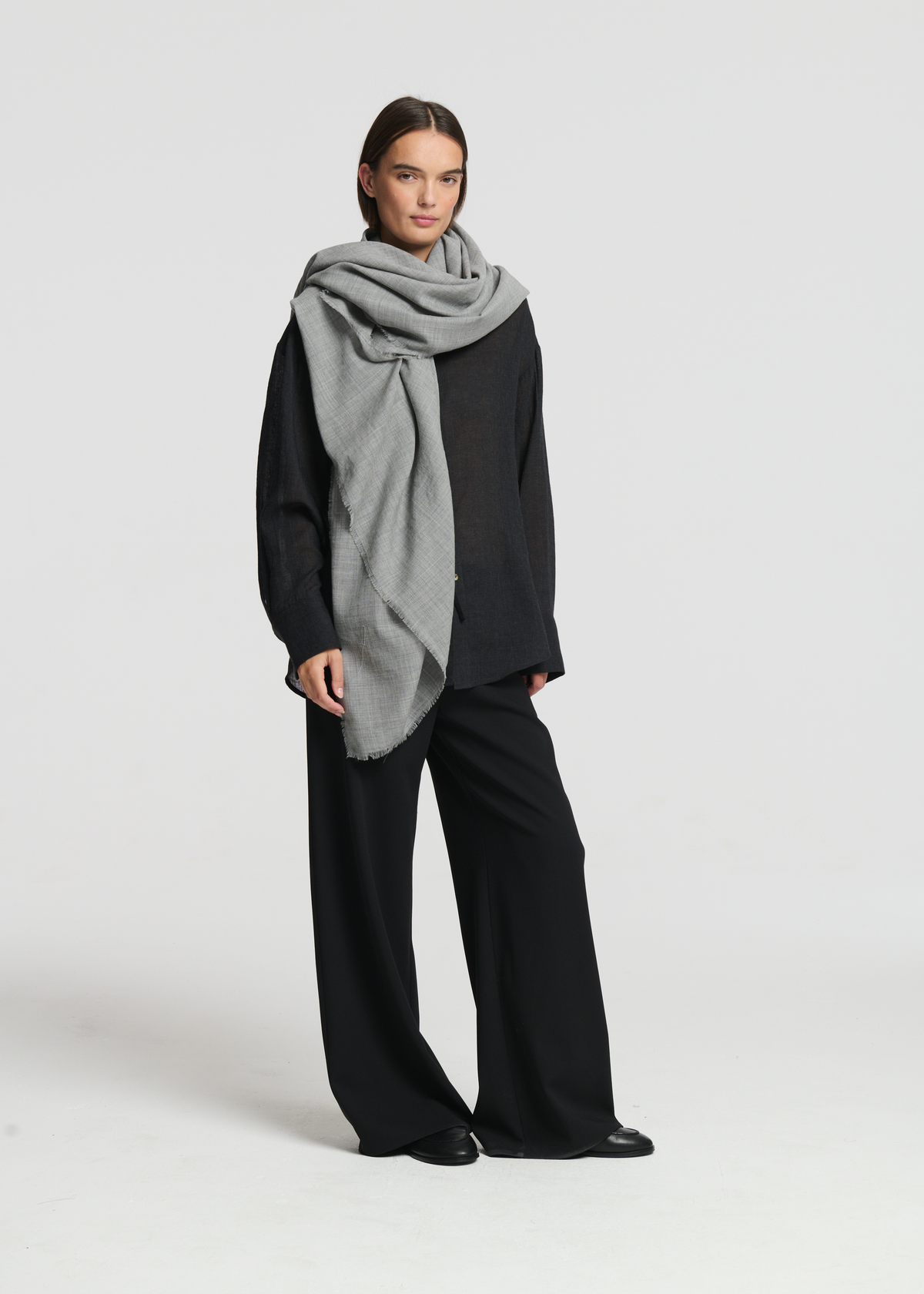 Wrap Light Grey 100% Virgin Wool