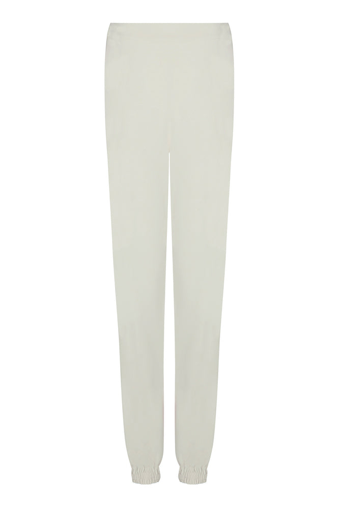 Moscow Ivory Viscose Elasticated Cuff Jogger