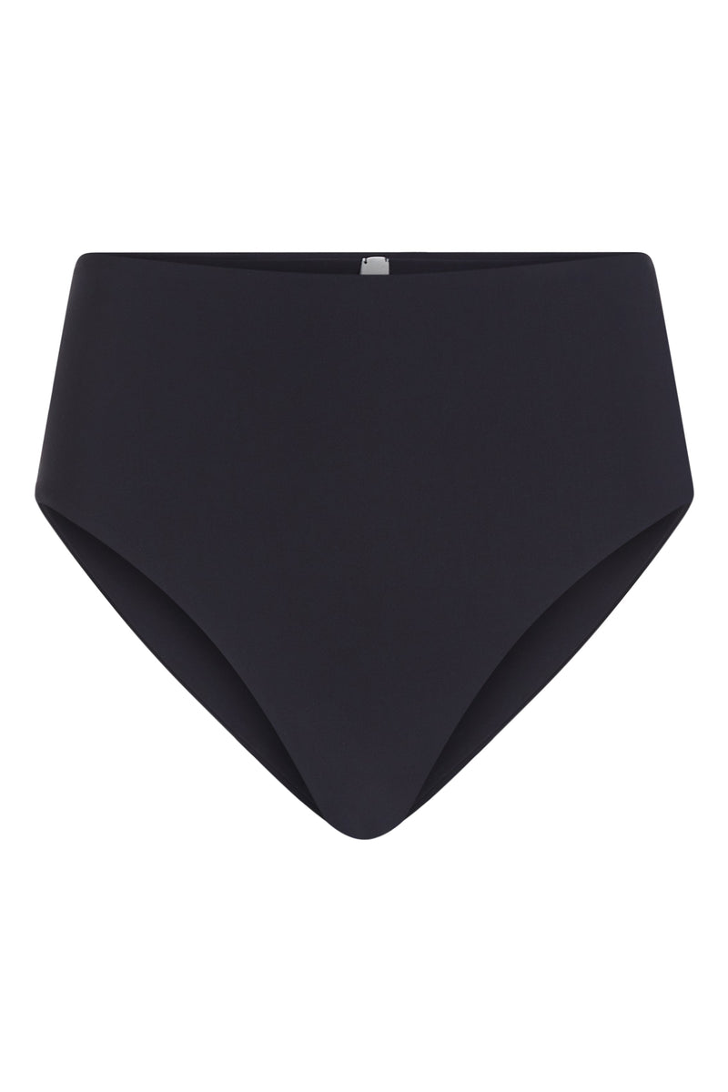 Deia Black Bikini Bottom | Black High Waisted Bikini Bottom