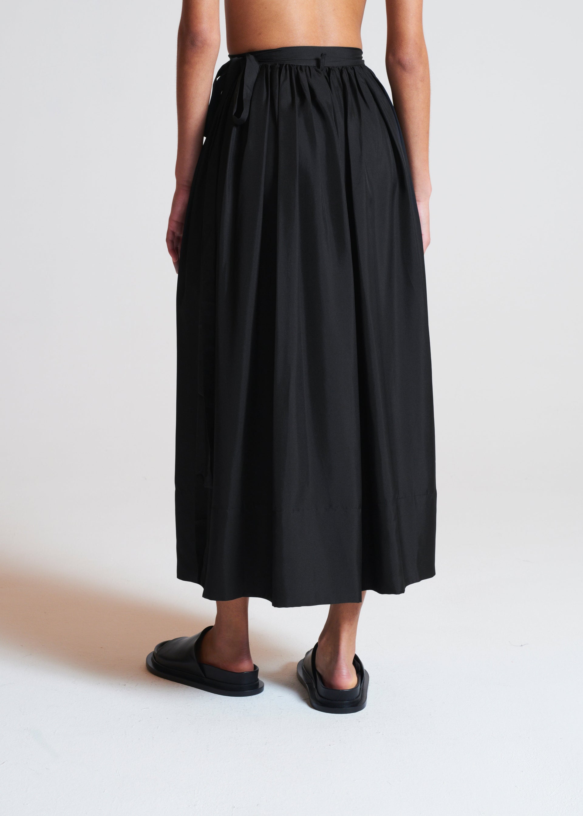 Coco Skirt Black Silk Twill
