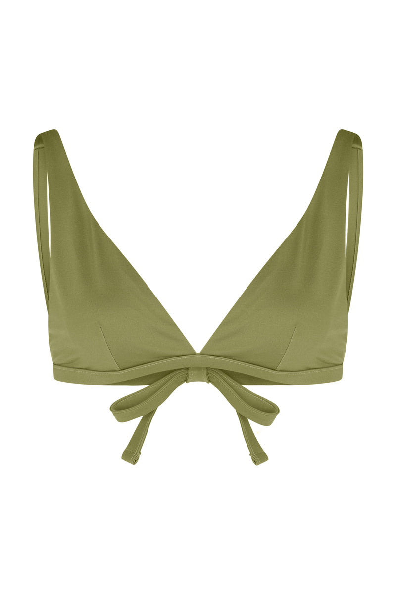 Genoa Moss Triangle Bikini Top