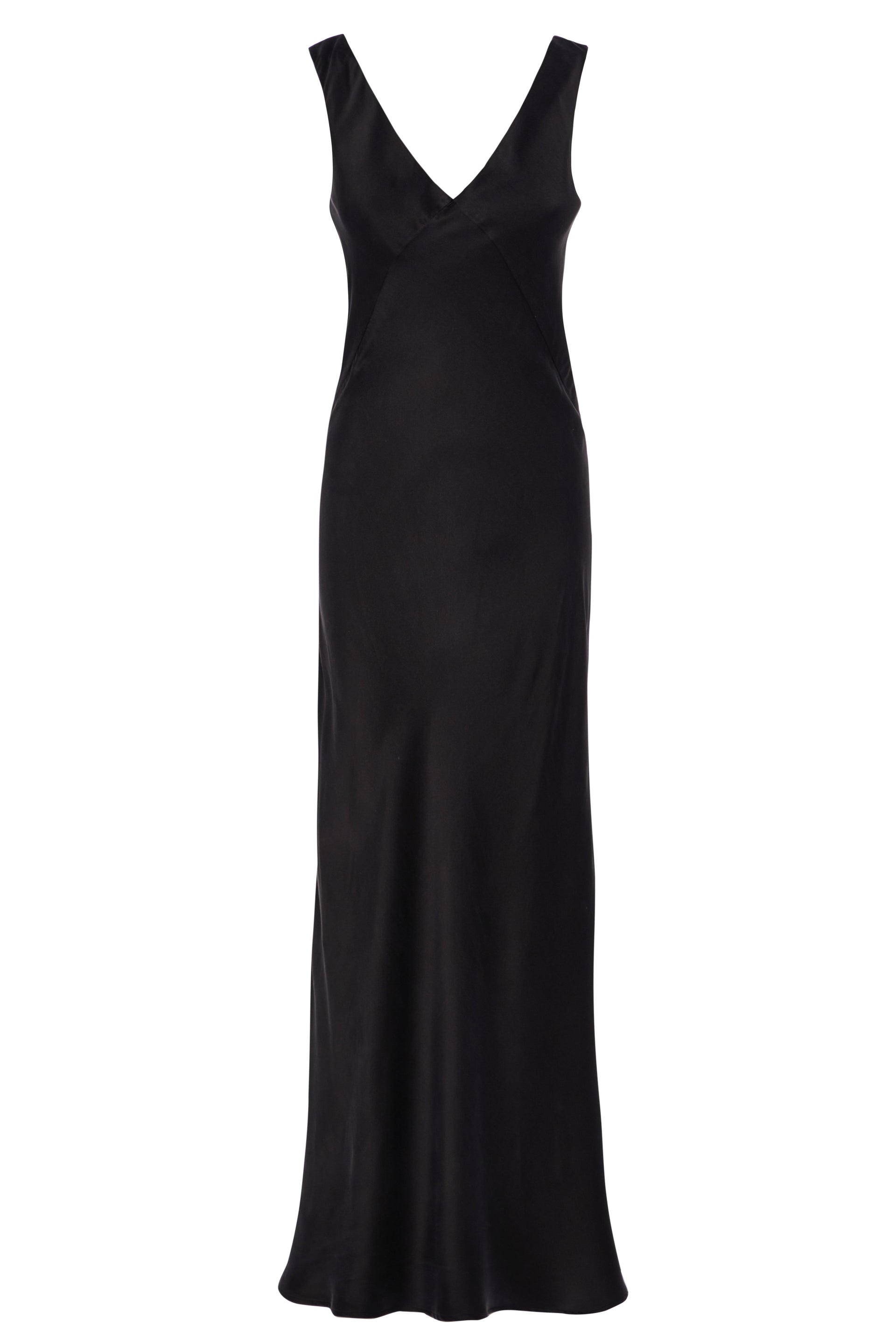 Bordeaux Slip Dress Black Silk