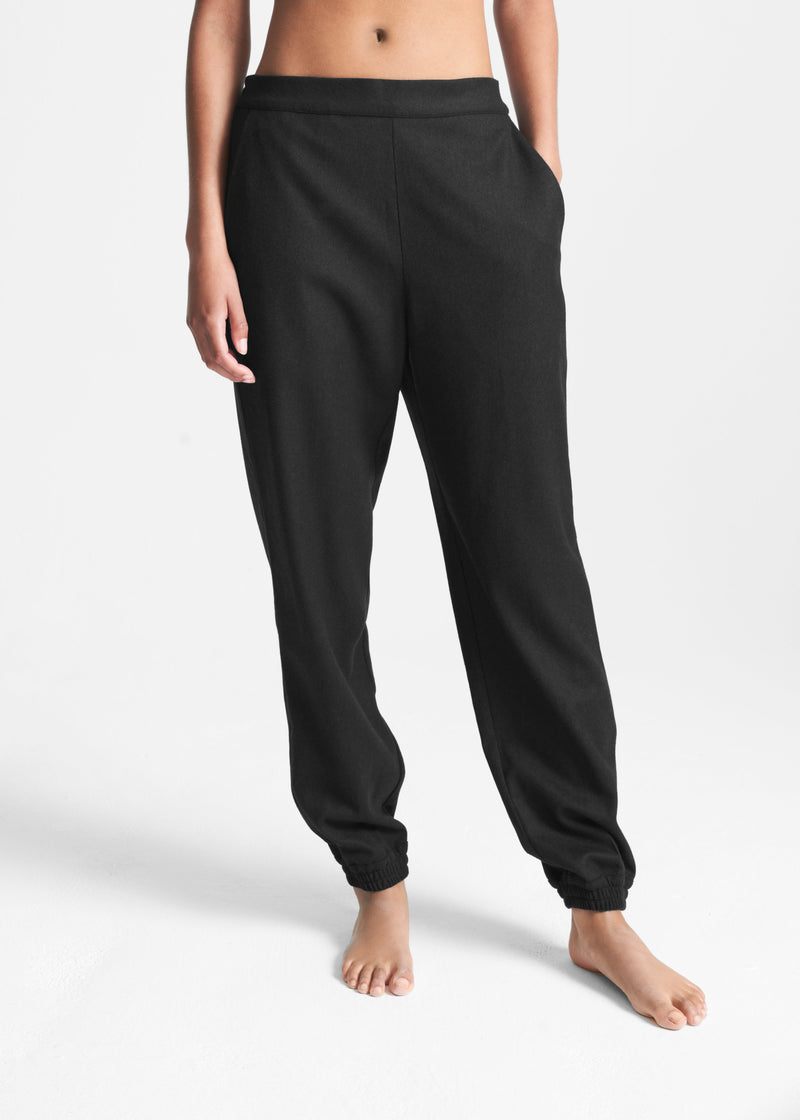 Moscow Black Wool Cashmere Trouser