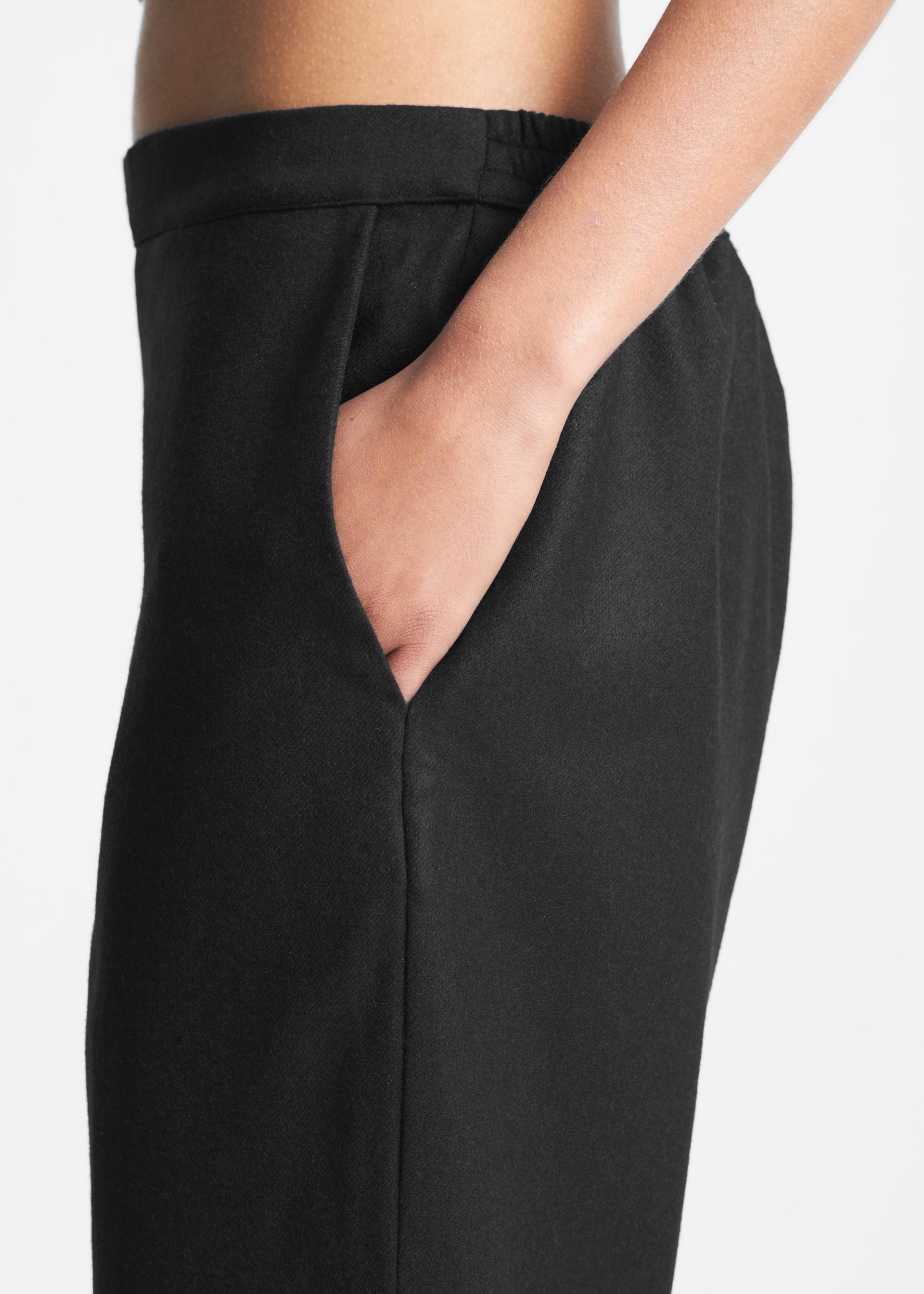 Moscow Black Wool Cashmere Trouser