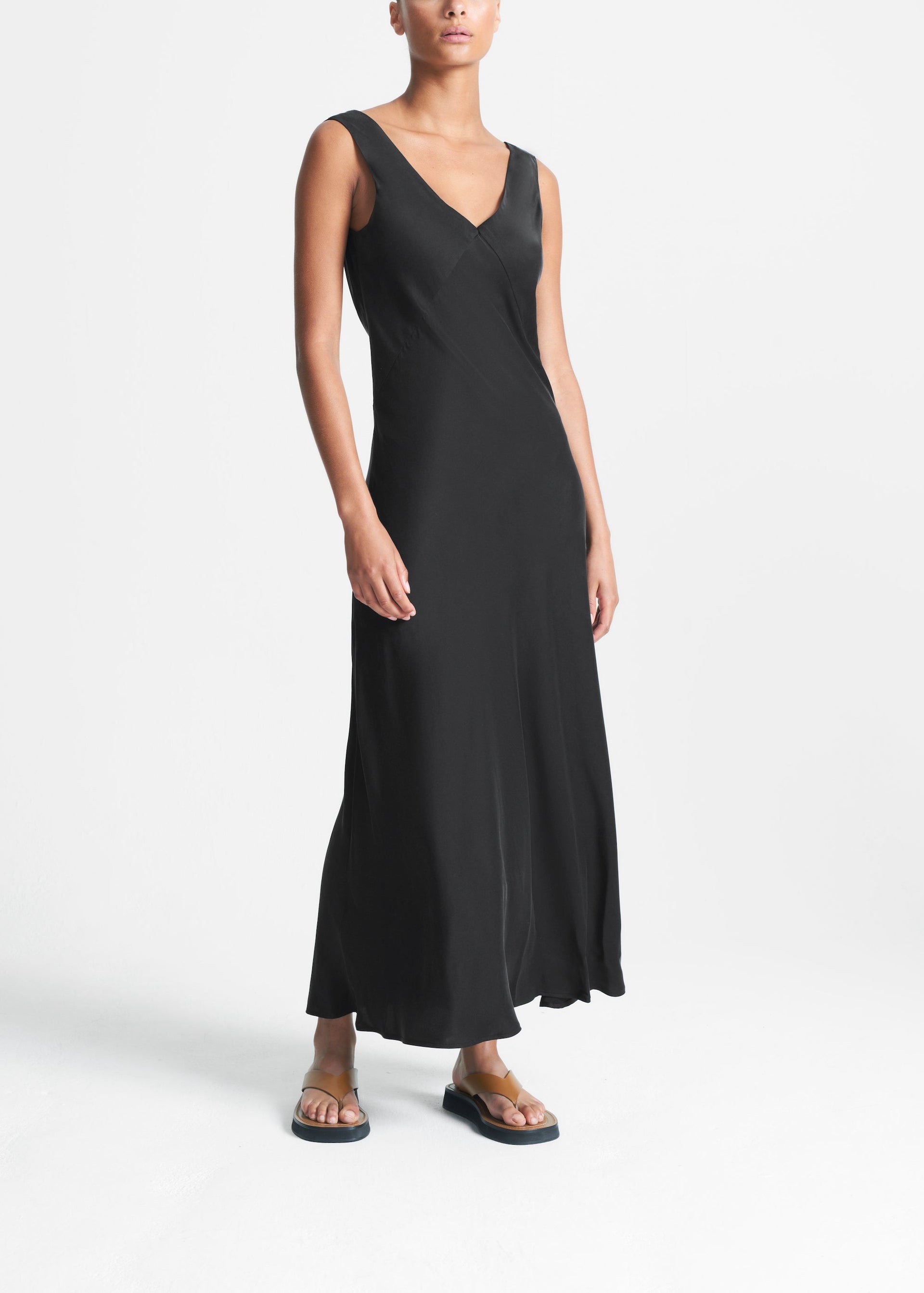 Silk Scoop Slip Dress