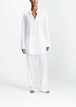 London Pyjama Bottom White Cotton
