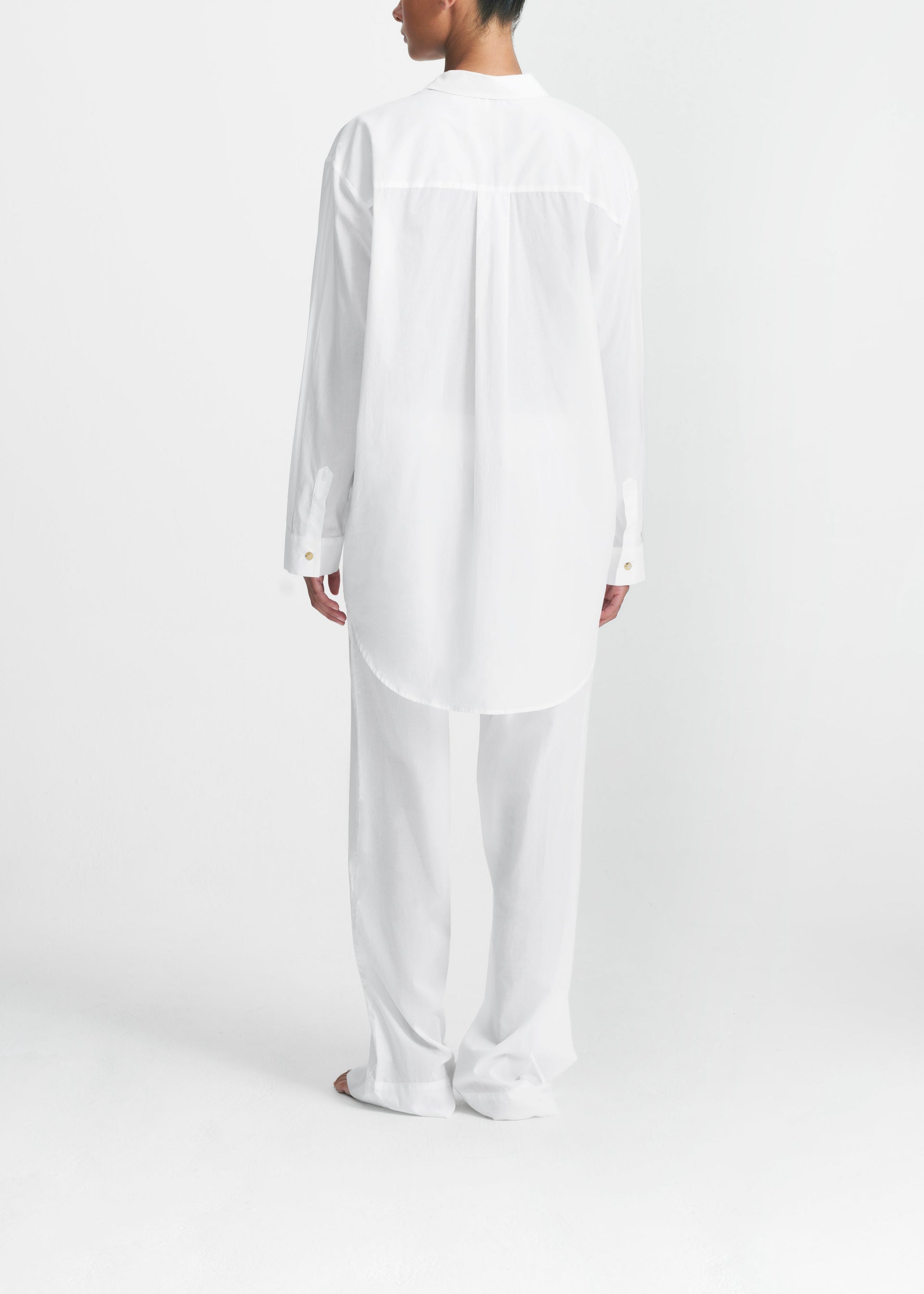 London Pyjama Top White Cotton