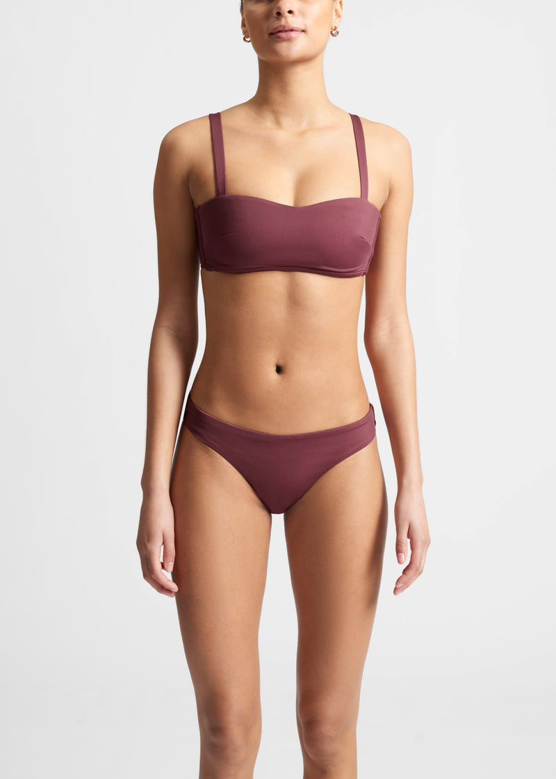Portofino Burgundy Bikini Top