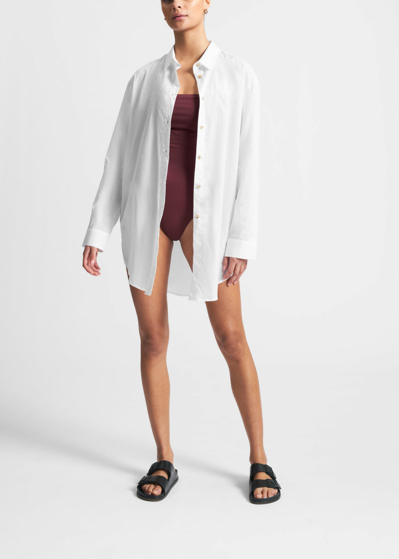 Palma Burgundy Square Neck Swimsuit