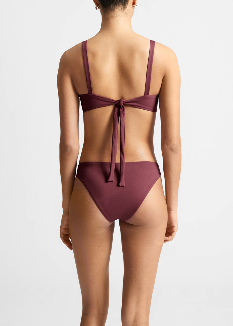 Portofino Burgundy Bikini Top