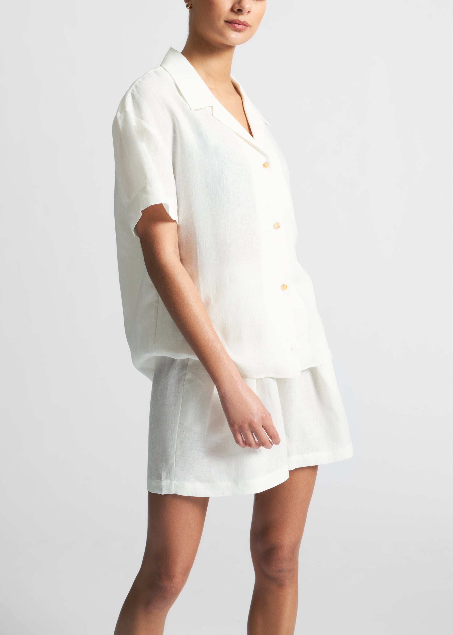 Prague Shirt Lemon Organic Linen