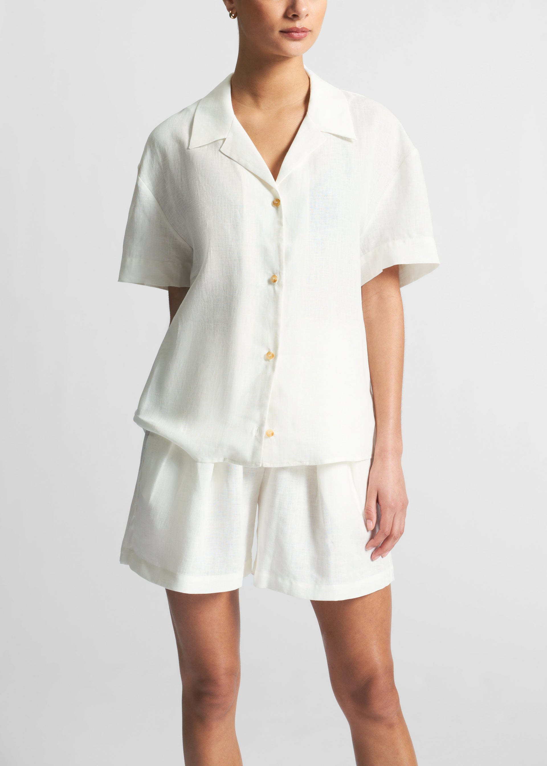 Prague Shirt Lemon Organic Linen