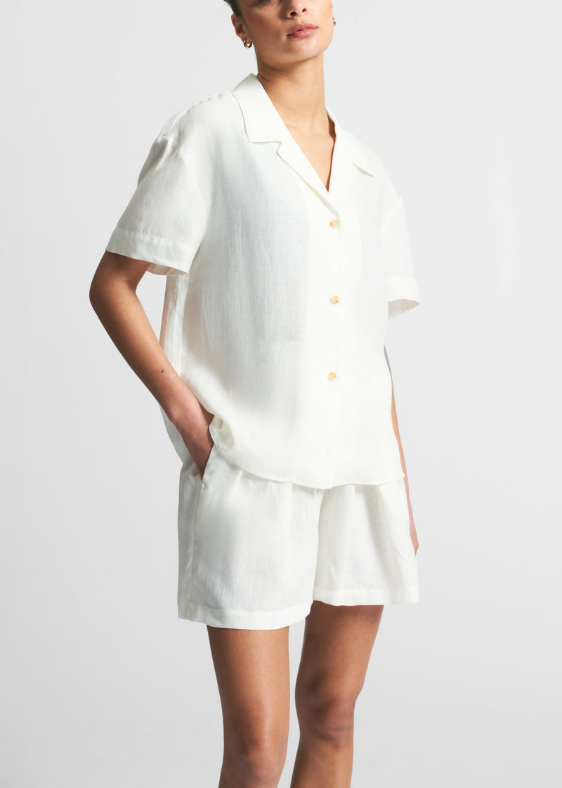 Zurich Lemon Organic Linen Short