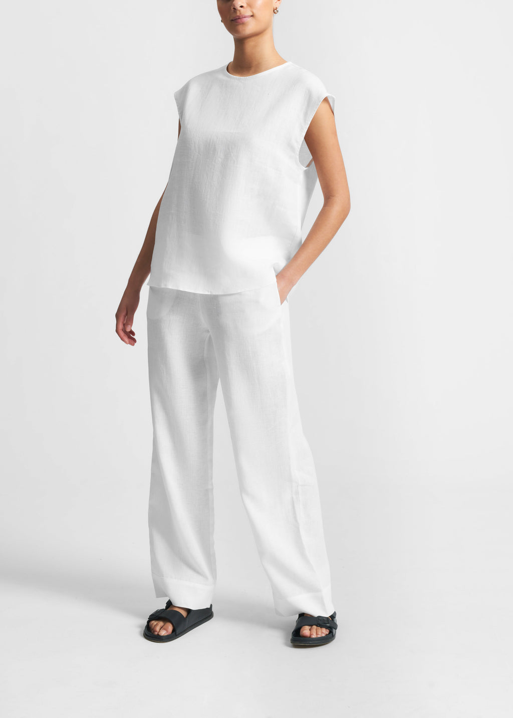 Dasha Sleeveless Top Organic Linen