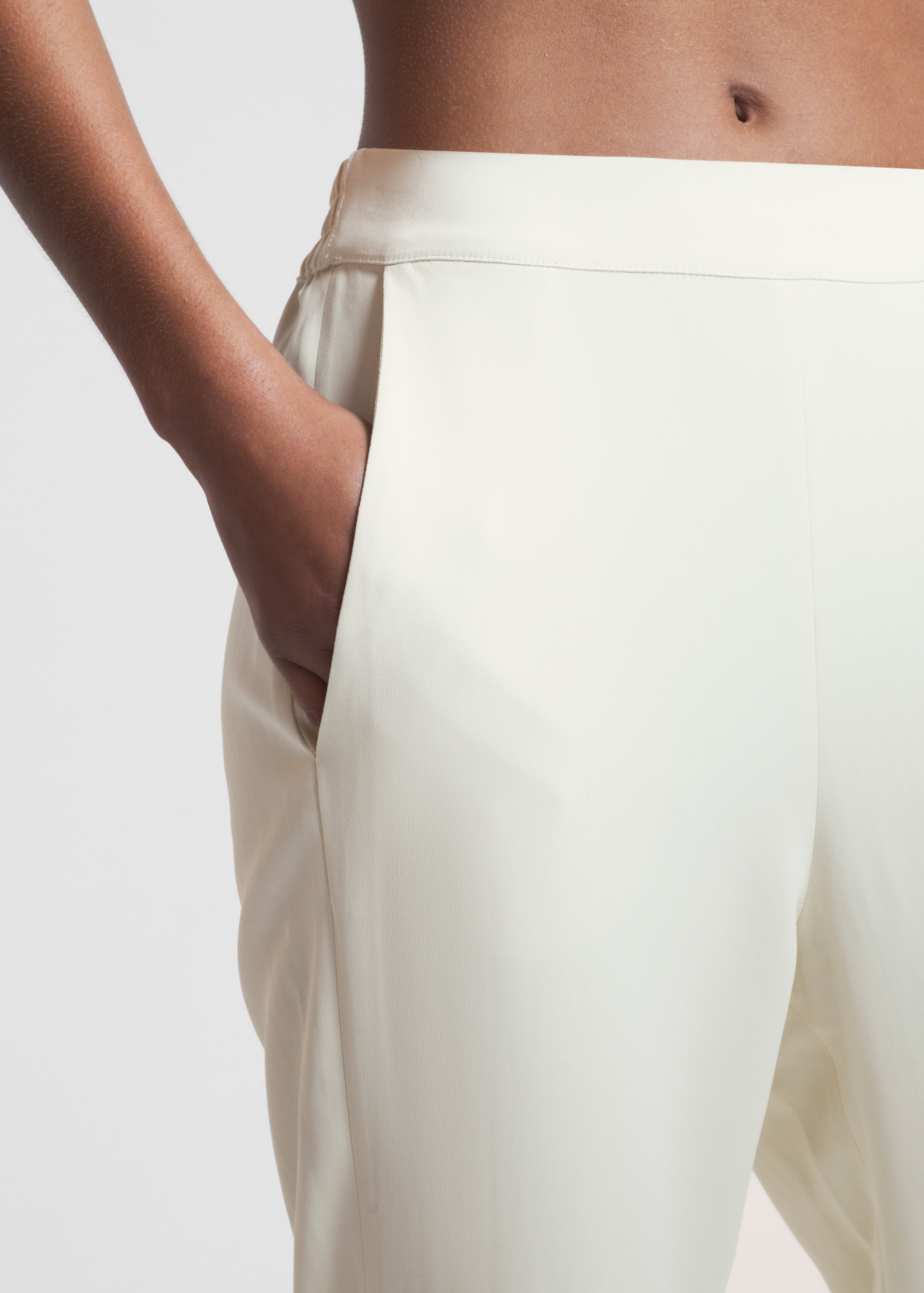 Lazio Trouser Papyrus Viscose Crepe