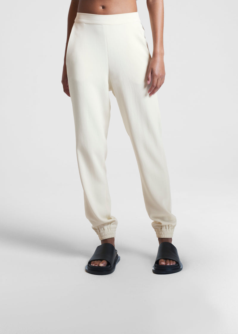 Moscow Papyrus Recycled Crepe Viscose Elasticated Cuff Trouser