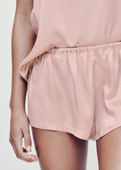 Venice Pale Pink Silk Sleep Shorts