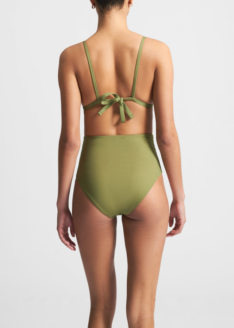 Genoa Moss Triangle Bikini Top