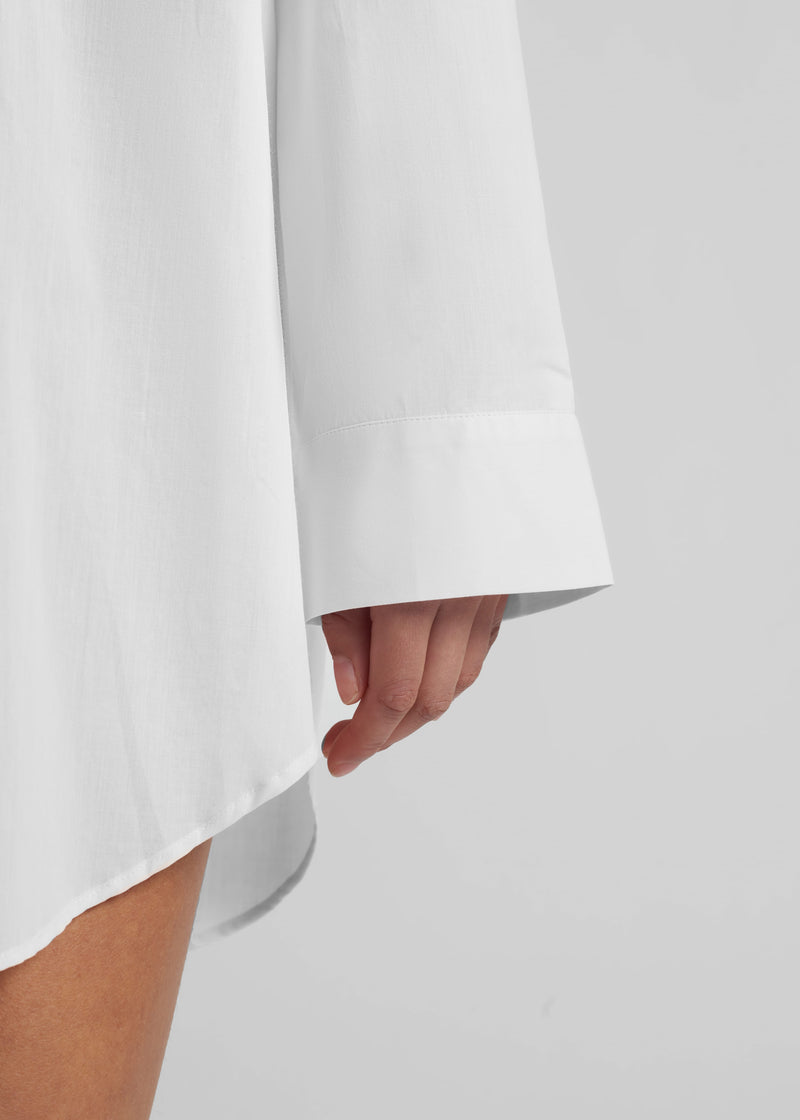 Formentera Shirt White Cotton Oversized