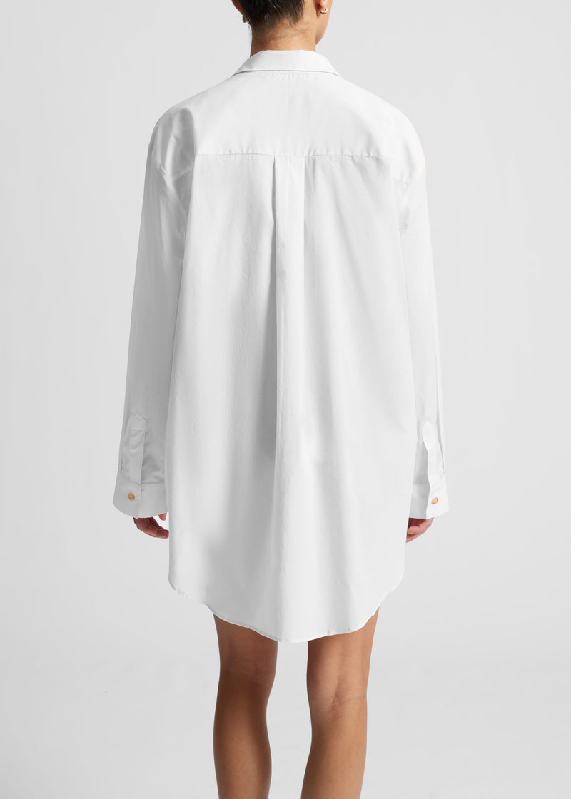 Formentera Shirt White Cotton Oversized