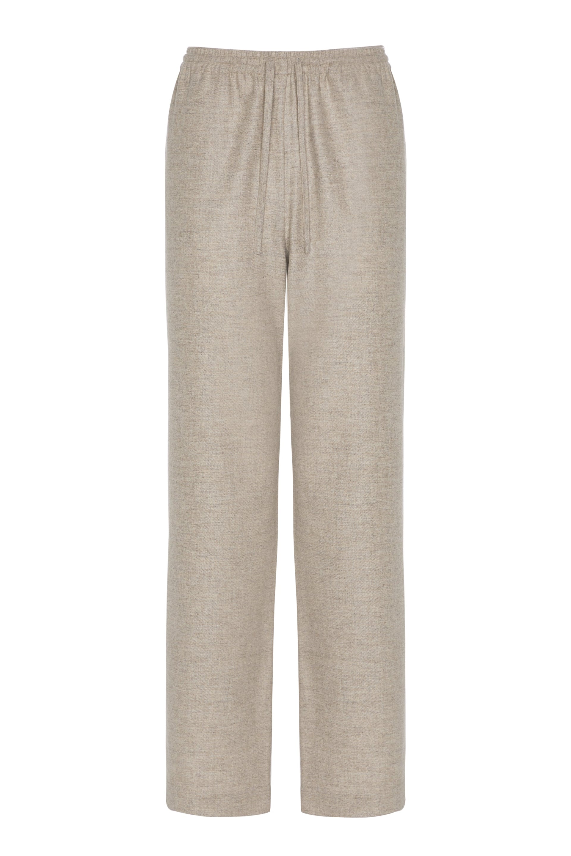Aurelia Oat Wool Cashmere Flannel Trouser