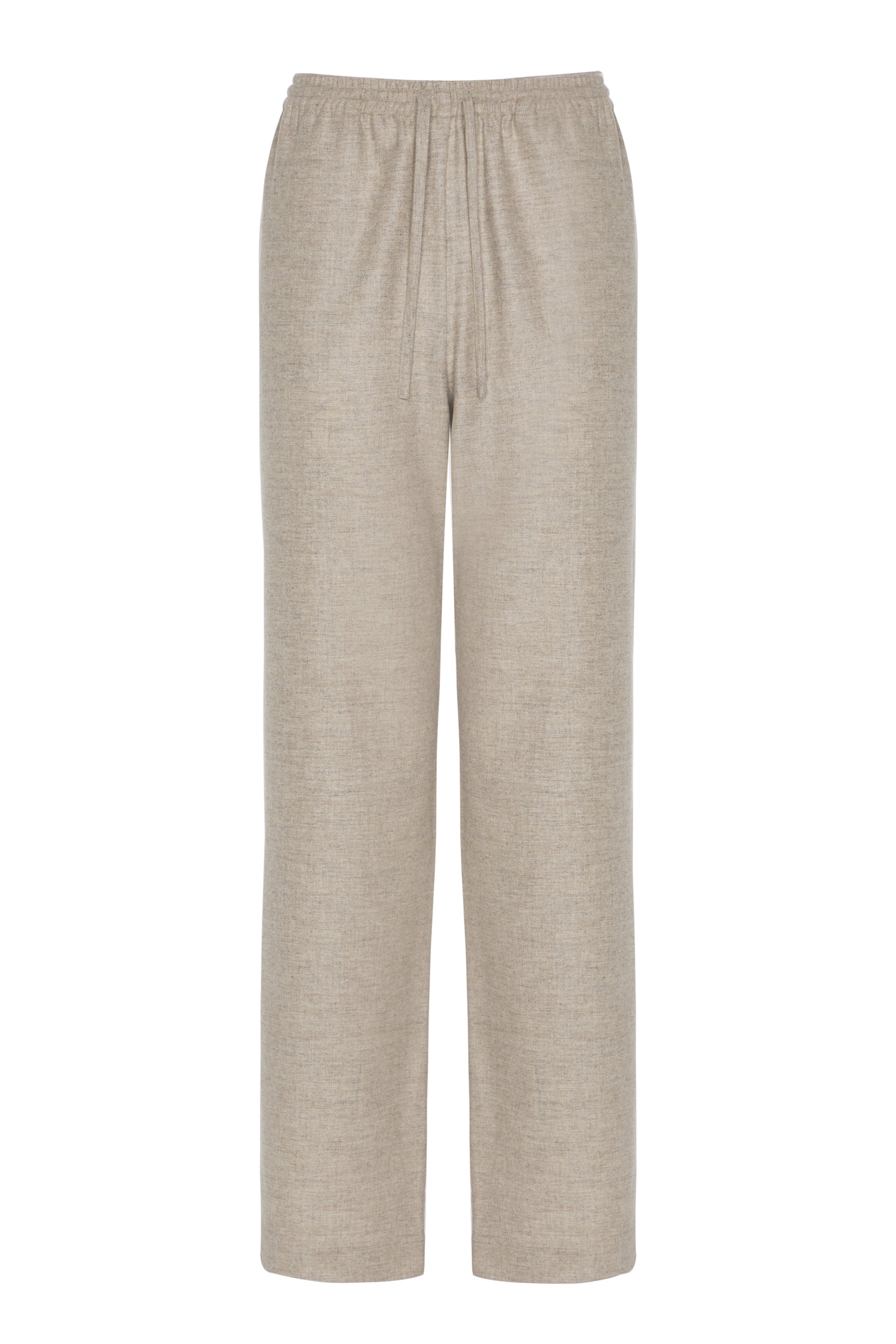 Aurelia Trouser Oat Wool Cashmere Flannel