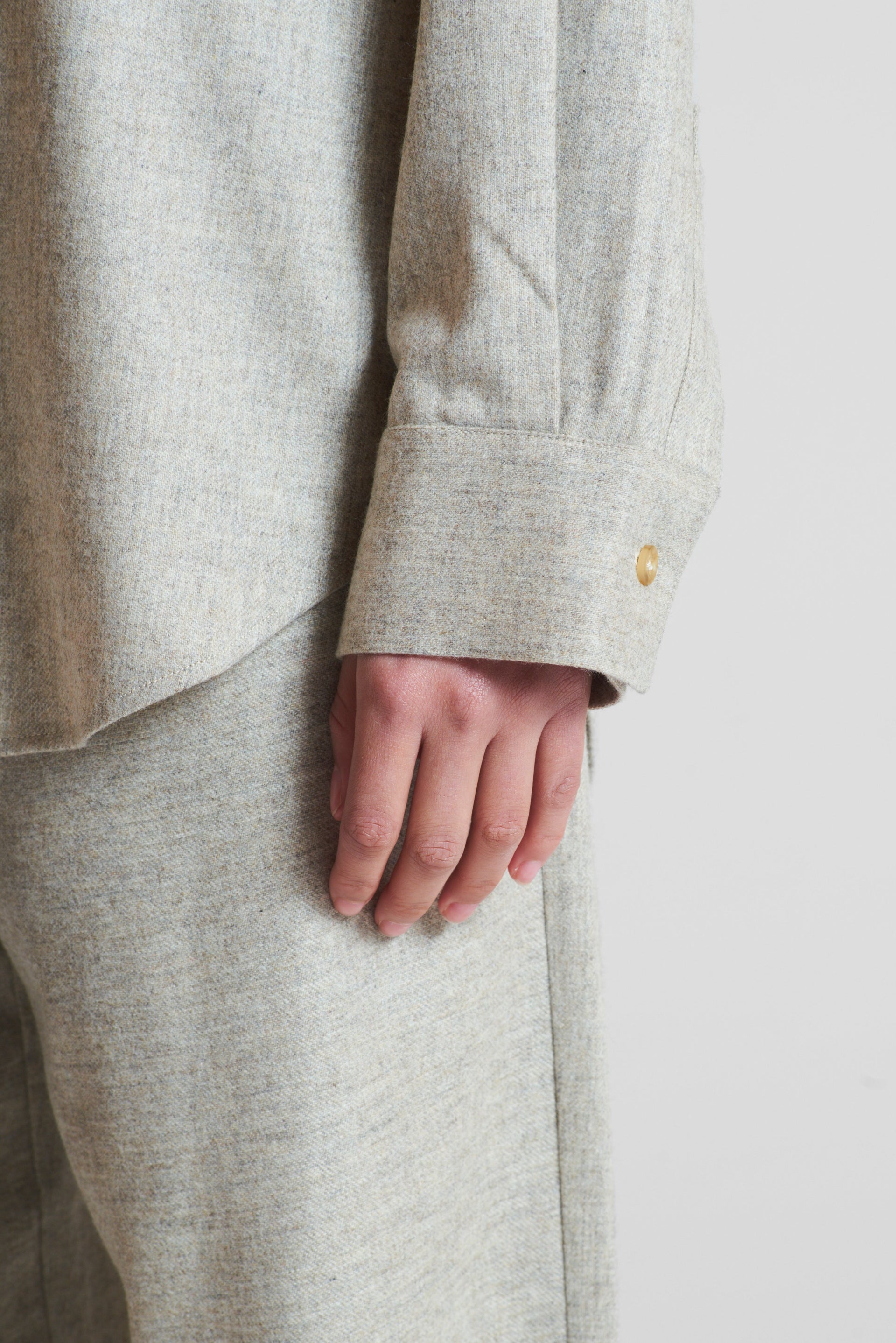 London Oat Wool Cashmere Flannel Shirt