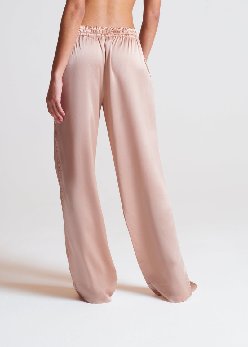 London Pyjama Bottom Pale Blush Silk