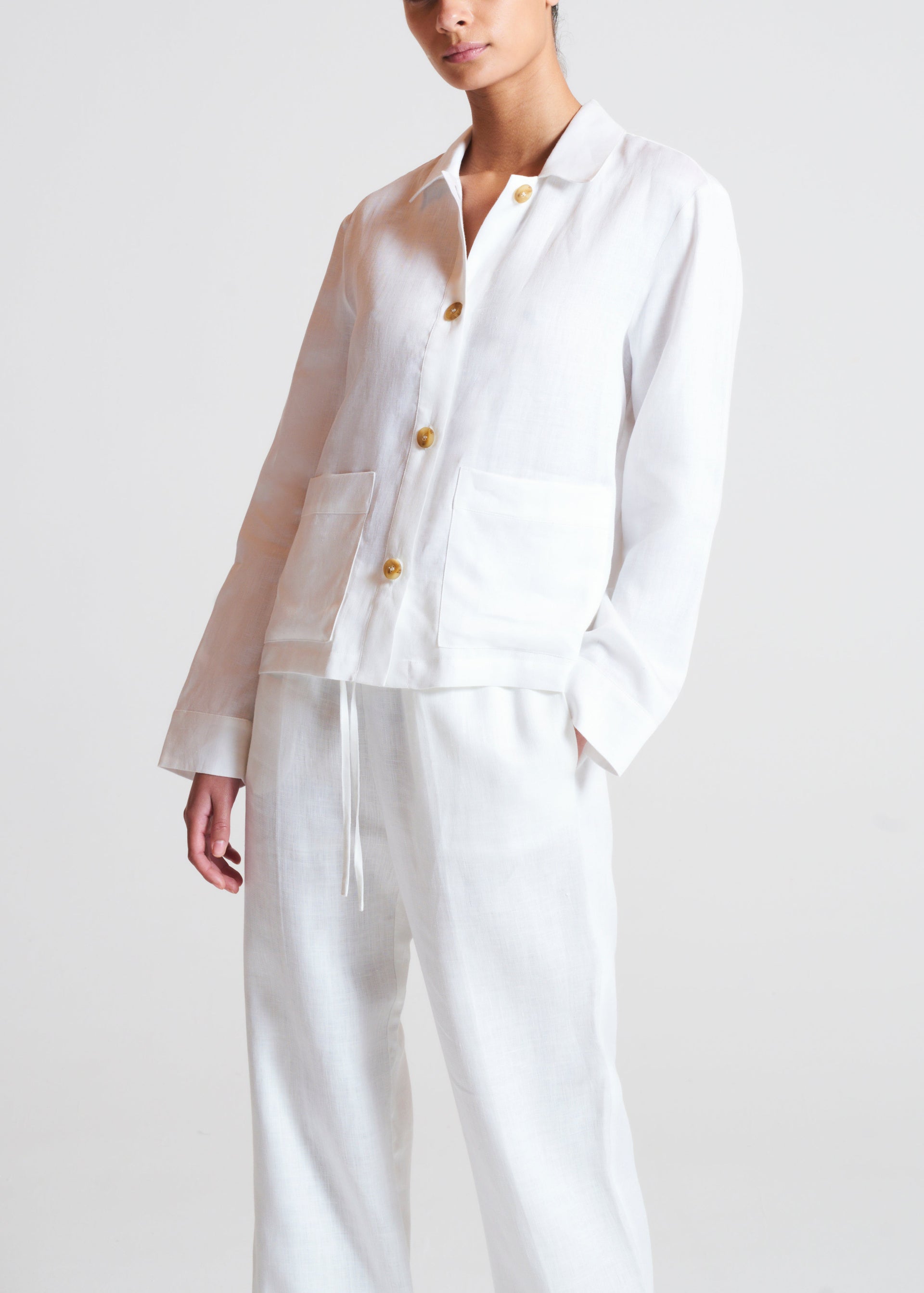 Miami Off White Heavy Linen Jacket