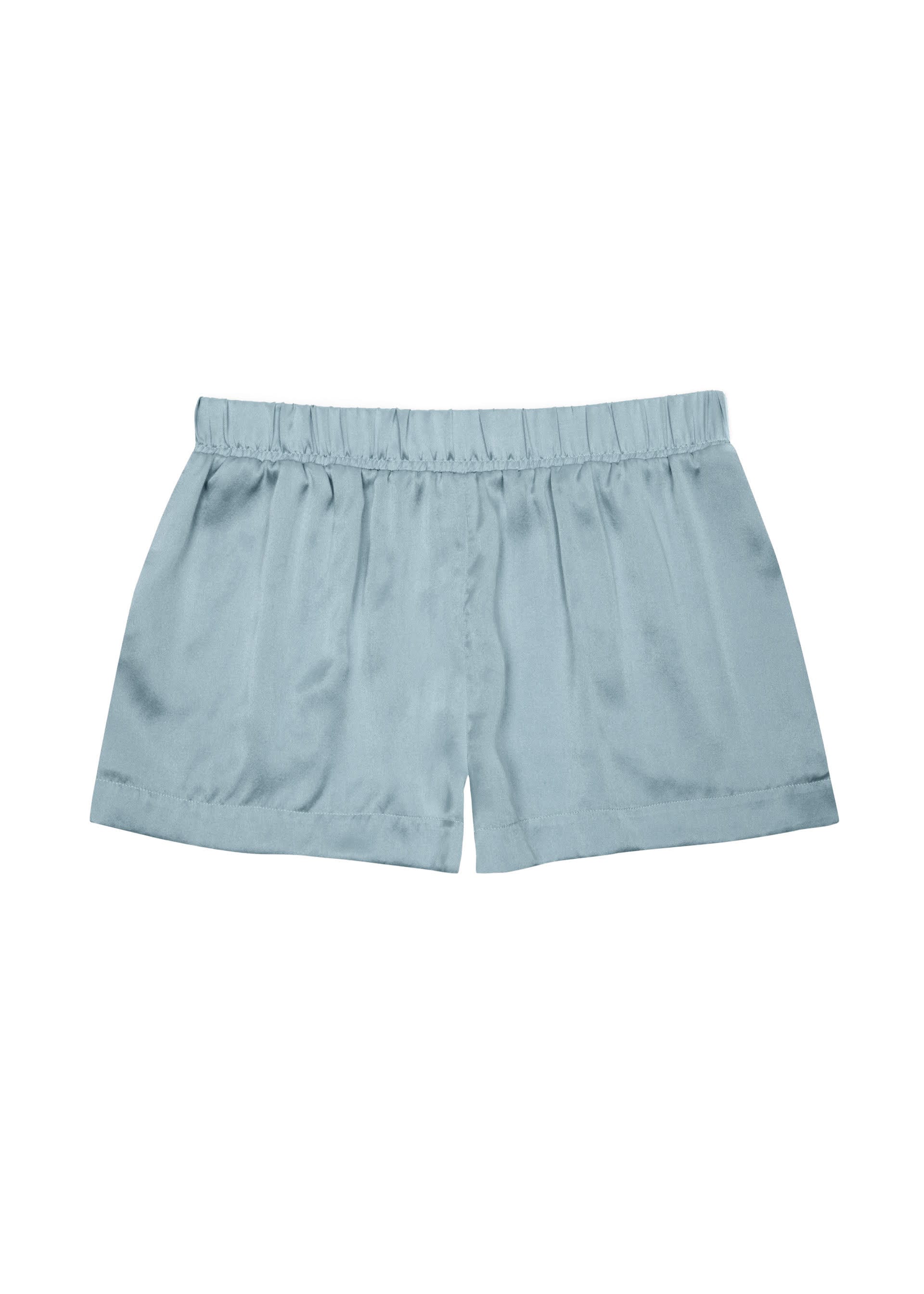 london dust blue luxury silk pyjama short